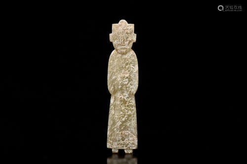 JADE CARVED 'MAN' FIGURE