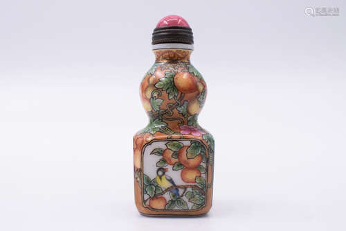 GLASS 'DOUBLE GOURD' SNUFF BOTTLE