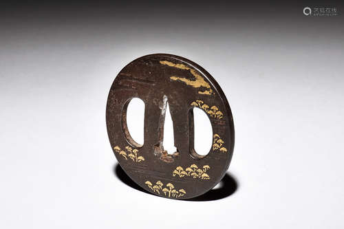 JAPANESE SWORD MOUNTING, TSUBA