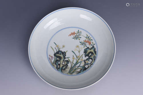 DOUCAI 'FLOWERS' DISH