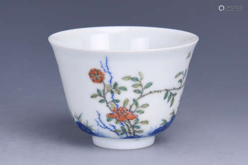 WUCAI 'PEONY FLOWERS' TEA CUP