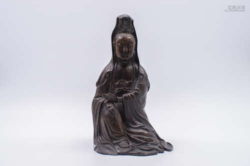 AGARWOOD CARVED GUANYIN FIGURE