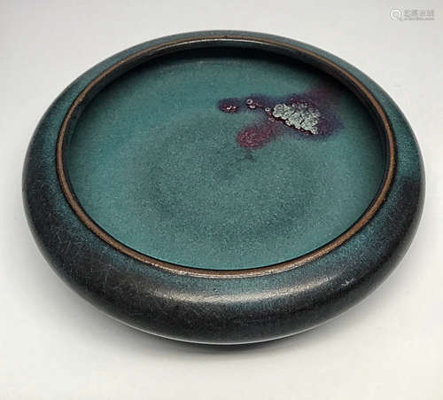 A JUN KILN BLUE GLAZED WITH ROSE-PURPLE SPOT BOWL