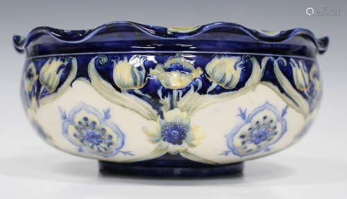 A Macintyre Moorcroft Florian Ware bowl, circa 1902-05, of circular shape with wavy rim, decorated