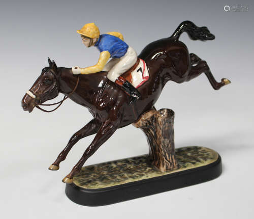 A Beswick Steeplechaser, model No. 2505, designed by Graham Tongue, black crest mark to base, height