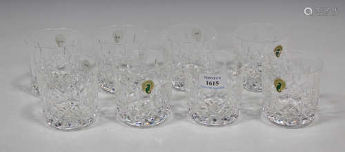 A set of eight Waterford Crystal Lismore pattern whisky tumblers, boxed.Buyer’s Premium 29.4% (