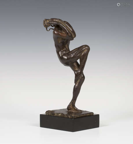 Enzo Plazzotto - Study for the Autumn, a 20th century Italian brown patinated cast bronze limited