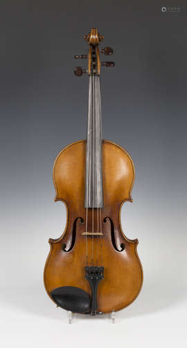 A viola bearing interior label marked 'Iofredvs Cappa Fecit Salvtvs Anno 1886', length of back