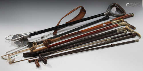 A group of various riding crops and whips, including Swaine examples and a Swaine Adeney Brigg