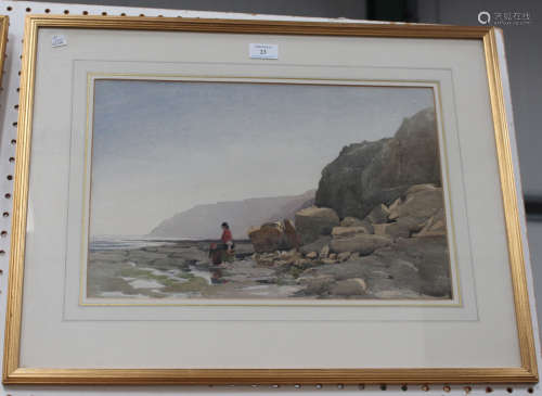 Herbert Crompton Herries - 'Scarbro' (probably Scarborough), watercolour, signed, titled and dated