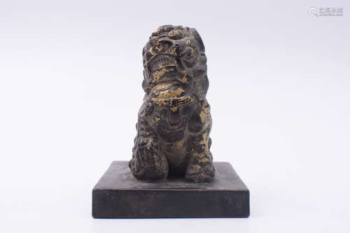 BRONZE CAST 'LION' STAMP SEAL