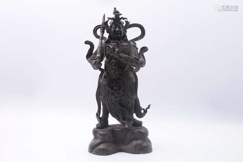 BRONZE CAST 'SKANDA' STANDING FIGURE