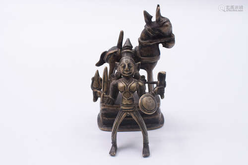 BRONZE CAST 'HORSE RIDER' FIGURE