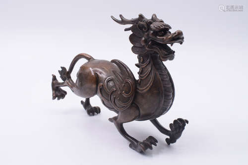 BRONZE CAST 'QILIN' FIGURE