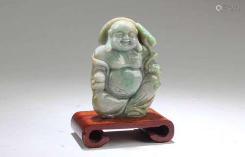 Chinese Green Jade Buddha Statue