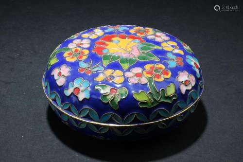 A Chinese Cloisonne Round Container