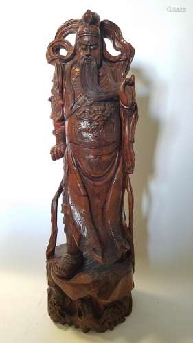 Large Antique Wood Carved Sculpture