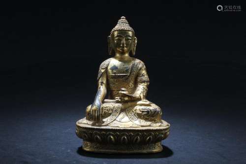 Chinese Gilt Bronze Buddha Statue