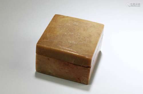 Antique Chinese Soapstone Box