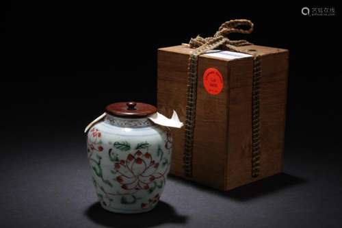 Chinese Antique Wucai Porcelain Jar