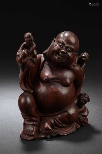 Chinese Antique Wooden Carved Buddha Statue
