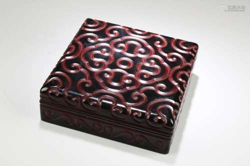 A Squared Shaped Lacquer Box