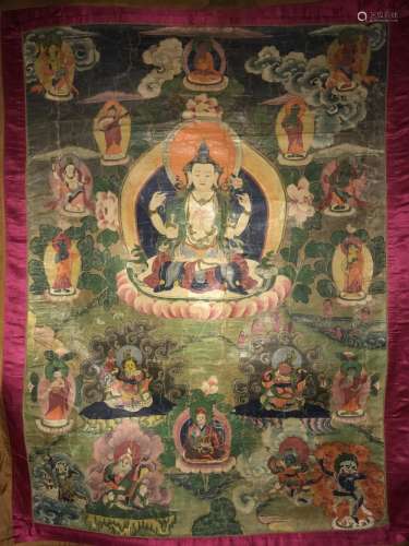 Antique Thangka, 18th Century