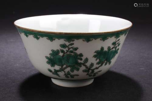 Chinese Famille Verte Porcelain Bowl