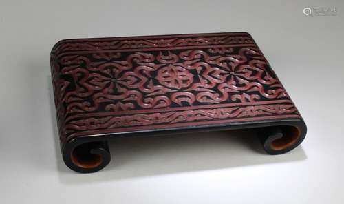 A Chinese Cinnabar Lacquered Stand