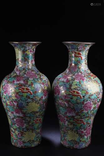 A Pair of Antique Chinese Porcelain Vases