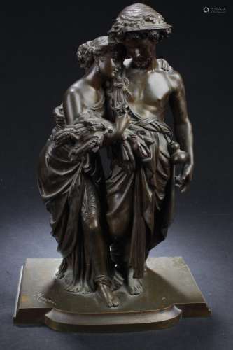 Antique European Style Bronze Statue