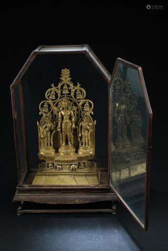 Chinese Gilt Bronze Bodhisattva Statue