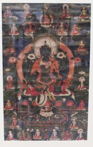 A Framed Tibetan Thangka