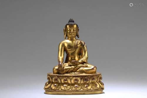 Chinese Gilt Bronze Buddha Statue