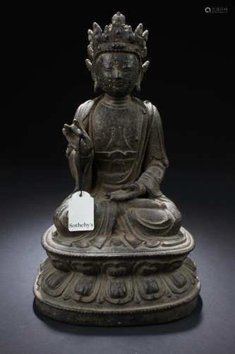 Antique Chinese Bronze Bodhisattva Statue