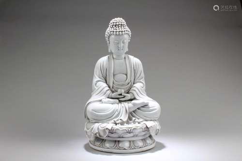 Chinese Blanc De Chine Buddha Statue