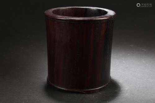 Antique Chinese Hardwood Brushpot