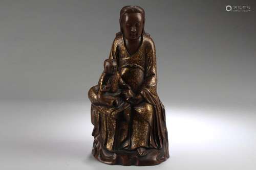 Chinese Gilt Bronze Bodhisattva Statue