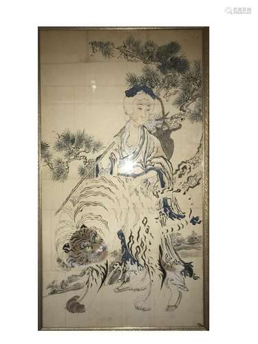 Antique Chinese Framed Painting