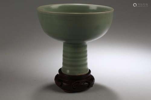 Chinese Enamel Stem Bowl