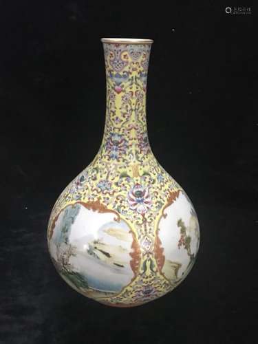 Chinese Famille Rose Porcelain Vase