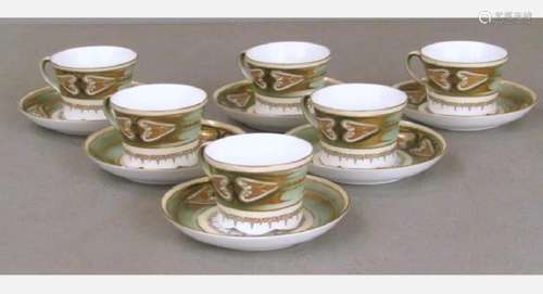 19C Russian Porcelain Gardner Cup Saucer Set