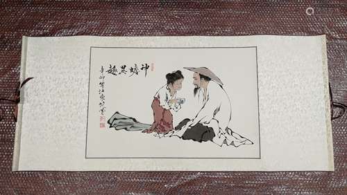 Chinese Ink Color Scroll Painting