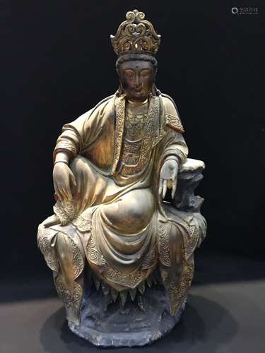 Chinese Wood Seating Guanyin