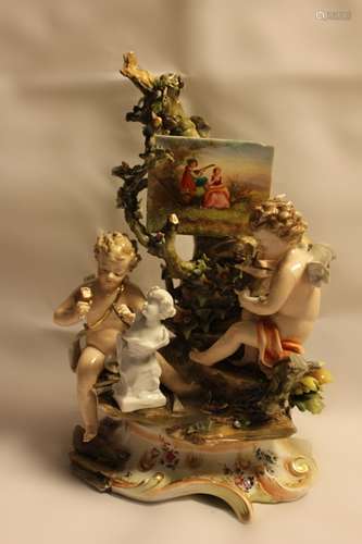 Porcelain Dresser Figural Group