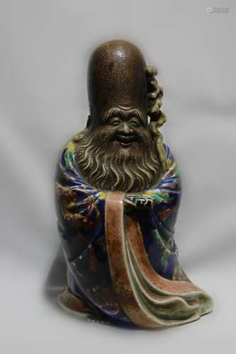 Qing Dynasty Chinese Porcelain Shou Figural