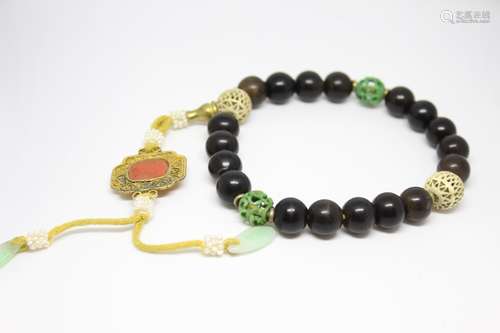 Chinese Wood Beads Bracelet