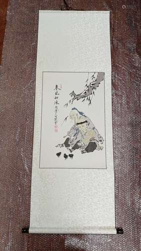 Chinese Ink Color Scroll Painting