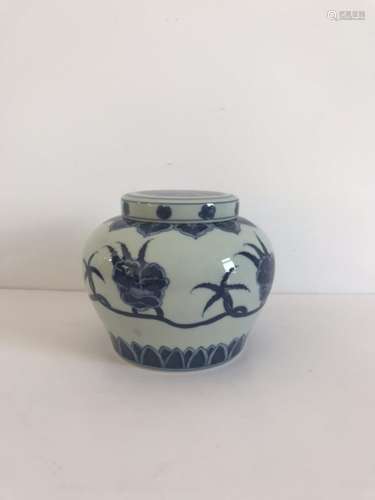 Chinese Blue and White Porcelain Cover Jar