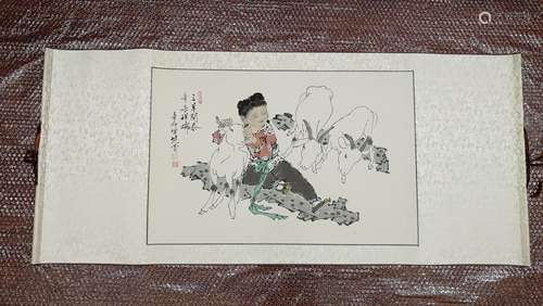 Chinese Ink Color Scroll Painting